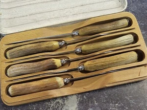 Echtes Hirschhorn Besteck aus Sheffield Ashberry of England 6 Messer Set - Bild 1 von 3
