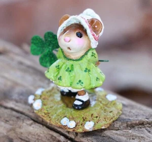 Wee Forest Folk LUCKY LUCY, WFF# M-558a, St. Patricks Day Mouse, 2024 - Picture 1 of 1