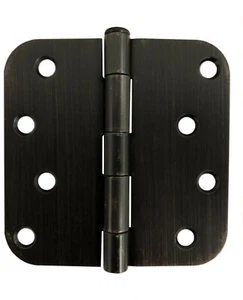 Bisagra de puerta de bronce frotado con aceite oscuro 4"" con radio de esquina de 5/8"" 4 pulgadas - Imagen 1 de 1