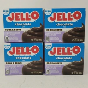 Mezcla de pudín sin grasa sin azúcar de gelatina CHOCOLATE COCINAR Y SERVIR 4 cajas de 3 oz cada una - Imagen 1 de 5
