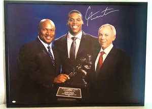 Cam Newton Signed Heisman Memorial Trophy Canvas Photo Black Frame JSA Z06151  - Picture 1 of 4