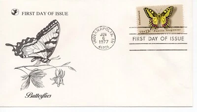 US Stamps Scott #1715a Butterflies 13 Cents 4 (Four) First Day Covers Artcraft - Image 1 of 4