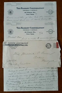 Barrow Corp. High Grade Union Made OVERALLS Letter & Envelope New York DENIM - Picture 1 of 7