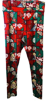 New LuLaRoe TC2 Tall & Curvy Leggings CHRISTMAS HOLIDAY REINDEER LADY SNOWFLAKE - Image 1 of 3