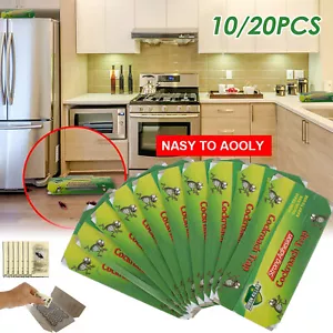 10-20PCS Cockroach Sticky Trap Bait Traps Glue Pest Control Cockroaches Insect - Picture 1 of 14