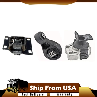 3 件装锚引擎自动跨电机安装套件适用于 03-04 福特焦点 2.3L DOHC AT — 第 1/4 张图片