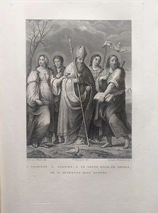 F. Rosaspina Santi St. Fridiano Giacomo St. Lucia Orsola Etching 1830 - Picture 1 of 1