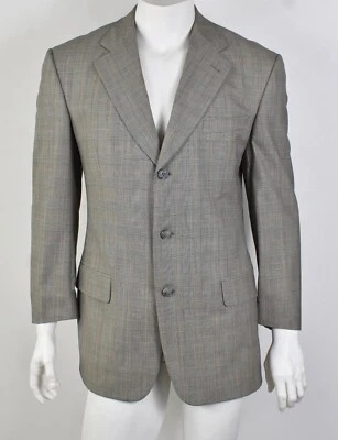 Blazer Vintage VALENTINO Boutique Glen Lana a Cuadros 3 Botones Doble Ventilación 40L Foto 1 de 4