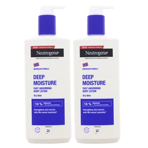 2x Neutrogena Deep Moisture Bodylotion Norwegische Formel trockene Haut je 400ml - Bild 1 von 3