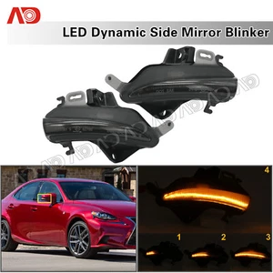 LED Sequential Side Mirror Light Smoked For LEXUS IS350 IS300 IS250 CT200h LS460 - Picture 1 of 8