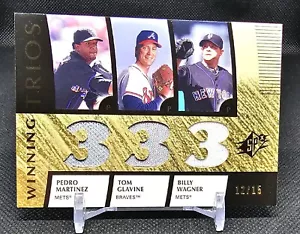 2008 SPx Winning Trios 333 /15 Pedro Martinez Tom Glavine Billy Wagner HOF - Picture 1 of 2