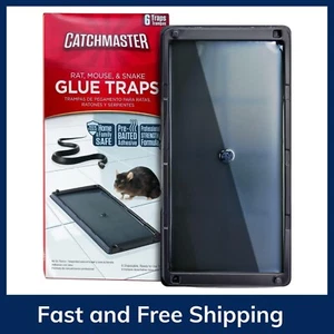 Catchmaster Rat & Mouse Glue Traps 6 Pk, Large Bulk Glue Rat Traps, Mouse Traps. - Picture 1 of 19