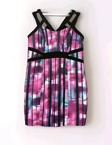 City Chic Size L/20 Sheath Attitude Dress Strappy Slight Stretch Party/ Cocktail - Picture 1 of 16