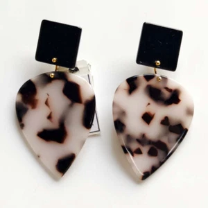 New 67mm Fossil Resin Teardrop Drop Earrings Gift Fashion Women Party Jewelry - Picture 1 of 2