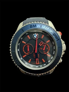 BMW Motorsport M Style Power Racing Sport Watch Chronograph - Picture 1 of 9