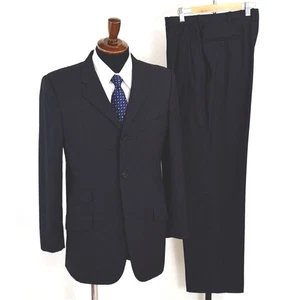Isaia Napoli Mohair Blend Navy Blue Suit 48 IT 38R US Lightweight Blend 3-button - Picture 1 of 9