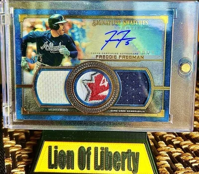 2019 Topps Museum Collection Freedie Freeman  Game-Used Memorabilia Auto /5 - Image 1 of 2