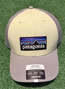 Men's Patagonia P-6 Logo LoPro Trucker Hat NWT Isla Yellow Adjustable Cap Sale - Picture 1 of 2