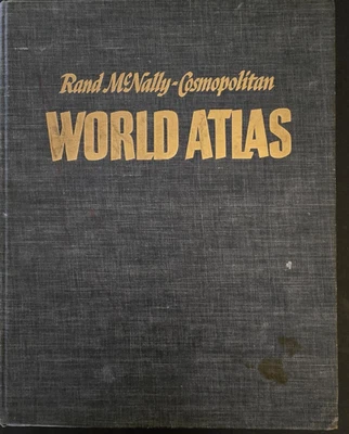 1949 Rand McNally-Cosmopolitan World Atlas-Colorful Lithograph Maps-379 pages - Image 1 of 4