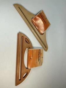 2 Sets Vintage Wooden Convertible Handles for Bags Purses Sewing Craft Scovill - Picture 1 of 5