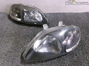 JDM HONDA Civic Type R EK9 Aftermarket Halogen Headlights L/R Set Used - Foto 1 di 8