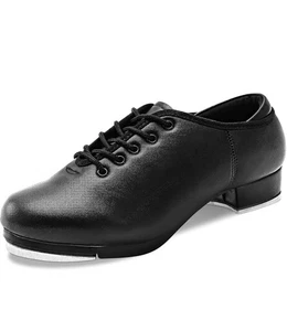Unisex Child Tap Dance Shoes-Split Sole for Boys/Girls Black Lace Up Sz. 2.5 New - Picture 1 of 6