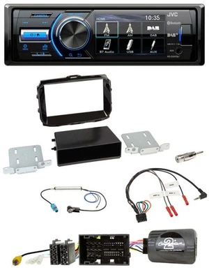 JVC Bluetooth Lenkrad USB DAB Autoradio für Alfa Giulietta 13-21 piano-schwarz - Bild 1 von 4