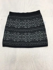 Maurices skirt womens XL black white striped geometric pattern 100% acrylic - Picture 1 of 13
