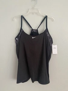 Nike Swim Women's Size 1X Black and Gray Layered Tie Dye Tankini Top - Picture 1 of 8