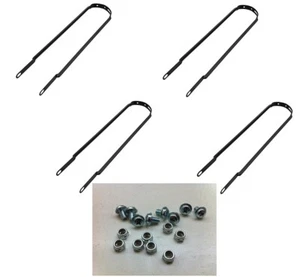 4Pcs Bicycle Fender Braces Struts w/Screws Black for 26" Bike Lowrider Cruiser  - Picture 1 of 3