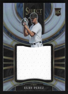 2023 Panini Select #PJS-EP Eury Perez Silver Jumbo Jersey Relic #'d /199