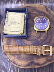 Vintage Watch Pobeda Cal.Zim 2602 Mechanical Men's USSR Wrist Watch 80's #1394 - Picture 1 of 12