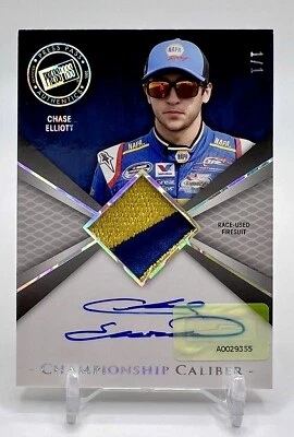 2014 Press Pass CHASE ELLIOTT Patch Autograph One Of One #1/1 GRAIL - Image 1 of 2