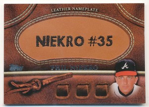 2011 Topps Glove Manufactured Leather Nameplates #PN Phil Niekro S2