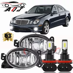 2x Luces antiniebla lentes transparentes completas con bombillas LED H11 para Mercedes C E R CLS ML, etc. - Imagen 1 de 16