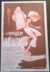 WEBZINE 2000 Póster Foro Independiente de Publicación en Internet Jon Wayshak Arte Urbano - Imagen 1 de 1