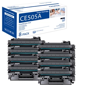 8 Stück CE505A 05A Schwarz Tonerkartusche für HP LaserJet P2055dn P2035n P2030 P2055 - Bild 1 von 8