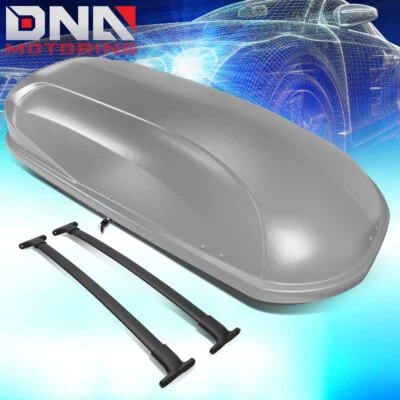 FOR 2016-2018 FORD EXPLORER ROOF RAIL CROSS BARS+TOP CARGO BOX CARRIER W/KEYS - Imagem 1 de 4