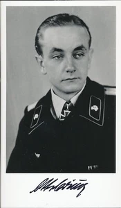 Otto Carius signed photo. Panzer Oakleaves winner.21st Panzer Rgt. 502nd Heavy.. - Picture 1 of 1