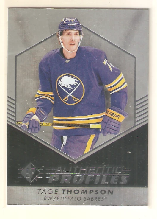 Tage Thompson 2022-23 SP Retail Authentic Profiles Patterned Foilboard #19 Sabre - Image 1 of 1