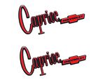 2Pcs 1973-76 Caprice Classic Trunk Emblem 3D Badge Nameplate 9882650 (Red Black)