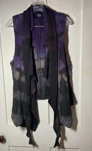 Chaleco Art Of Cloth Art to Wear púrpura artesanal XL tie dye - Imagen 1 de 13