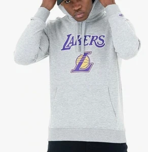 New Era Hoodie Showtime LA Lakers NBA Regular Grey Pullover Size Small - Picture 1 of 24