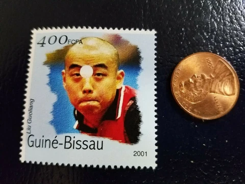 Liu Guoliang China Table Tennis Ping Pong Olympic Guine-Bissau 2001 Stamp Cover