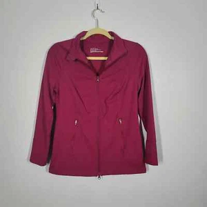 Zella Athleisure Zip Up Pocket Front Long Sleeve Sweat Jacket Purple Size Medium - Picture 1 of 3
