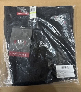 Van Heusen Men's Slim Fit Flex Flat Front Pant Size 30W x 34L In Black - Picture 1 of 3