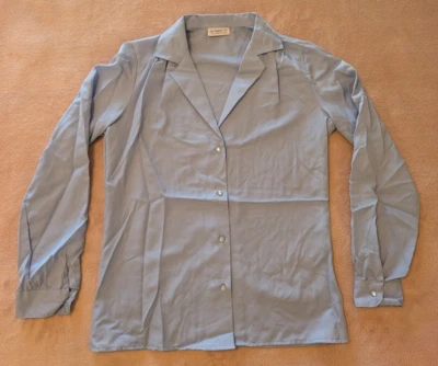 Blusa vintage da década de 1970 Levi Strauss & Co. azul com botões - Imagem 1 de 4