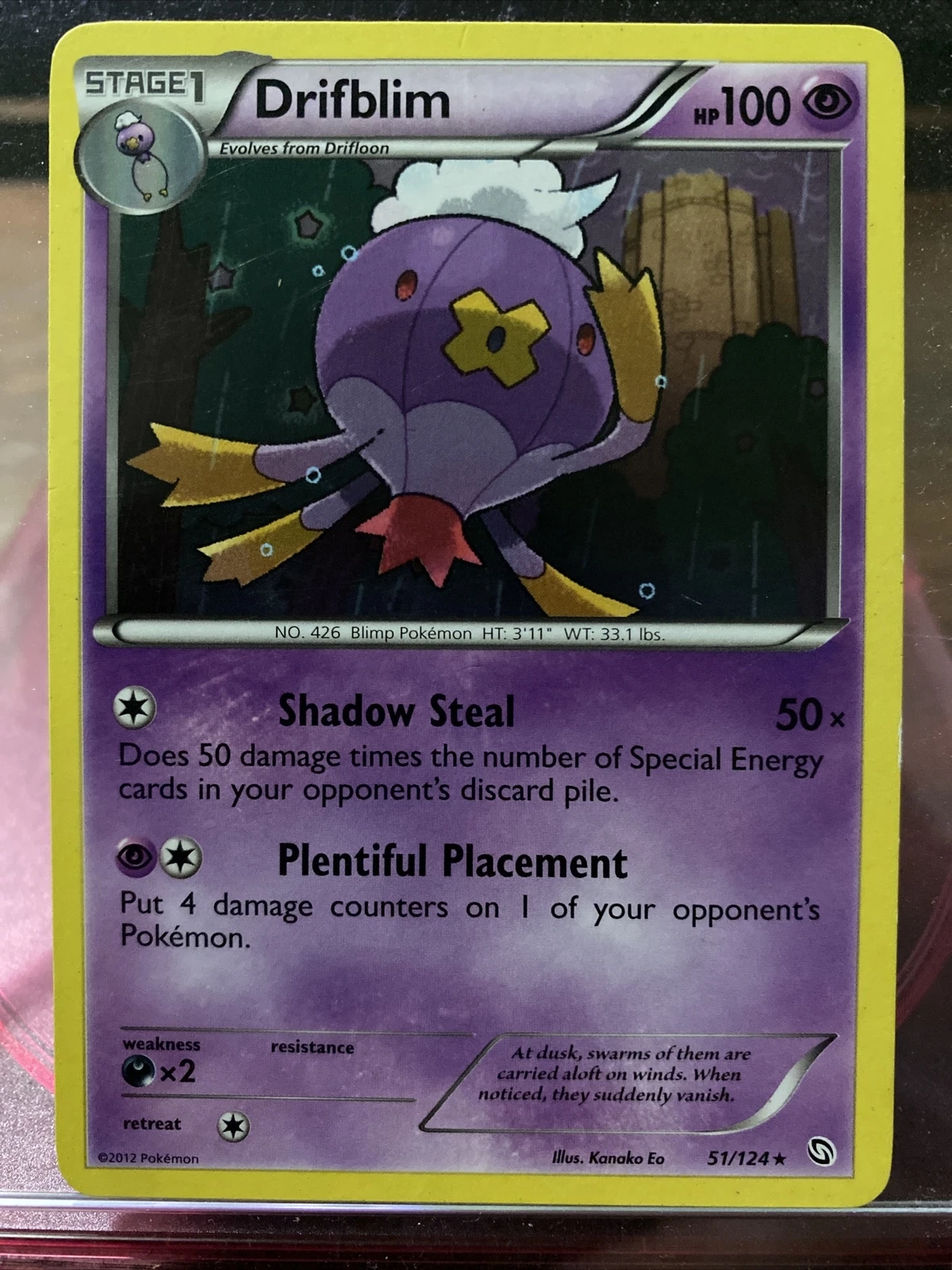 Pokémon TCG Drifblim  Dragons Exalted 51/124 Regular Rare