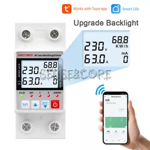 AC220V 63A Tuya Intelligent WIFI Over Voltage Current Protection Power Protector - Picture 1 of 11