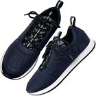 Fendi Navy Blue Quilted Nylon FFreedom Logo White Sole Sneakers